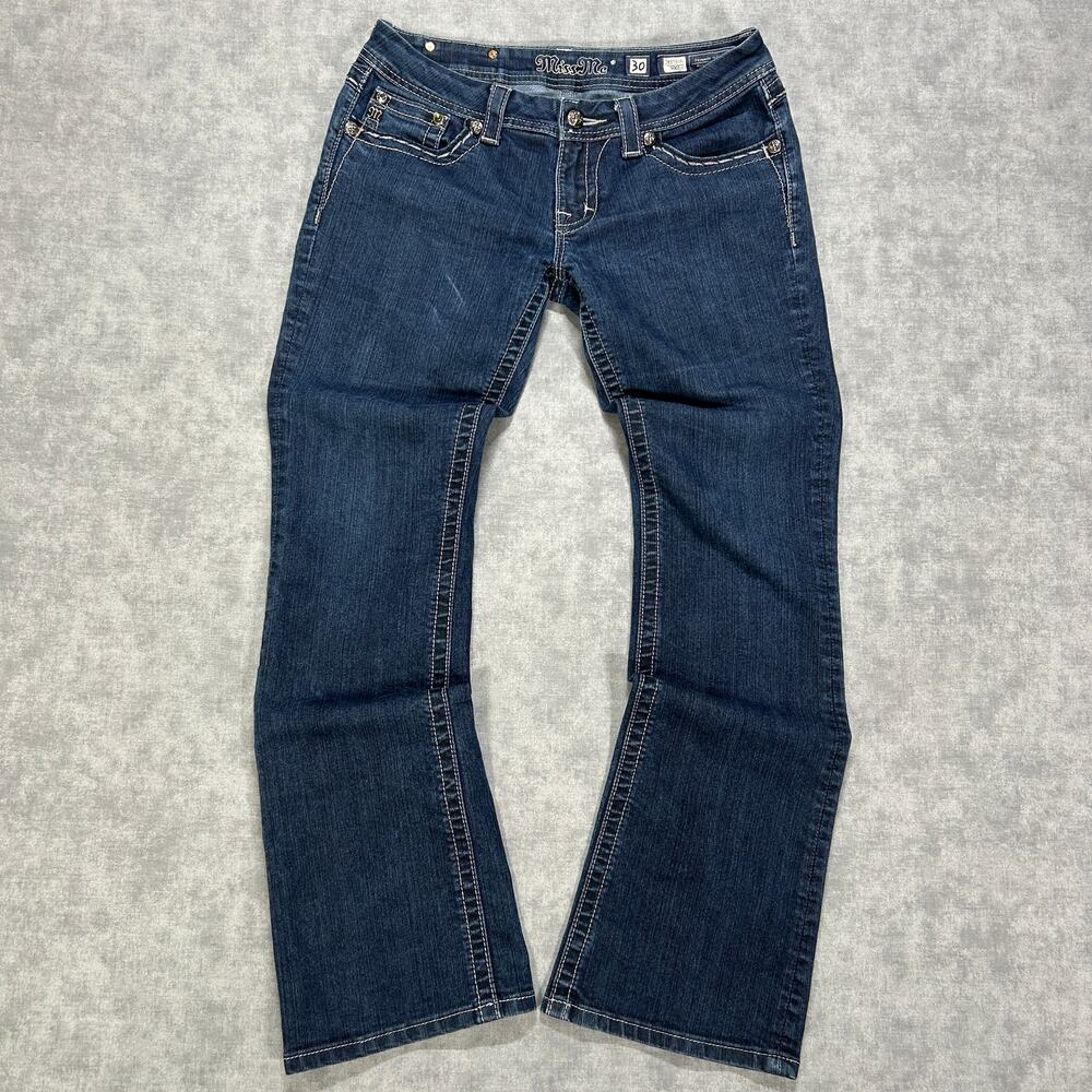 Miss Me Low Rise Bootcut Jeans JE5730BL Womens 30x33 Rhinestone Y2K